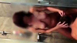 aunt caught with toyboy in shower (hidden cam)